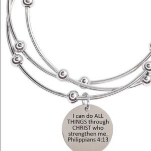 Stainless Steel “Philippians 4:13” Bracelet